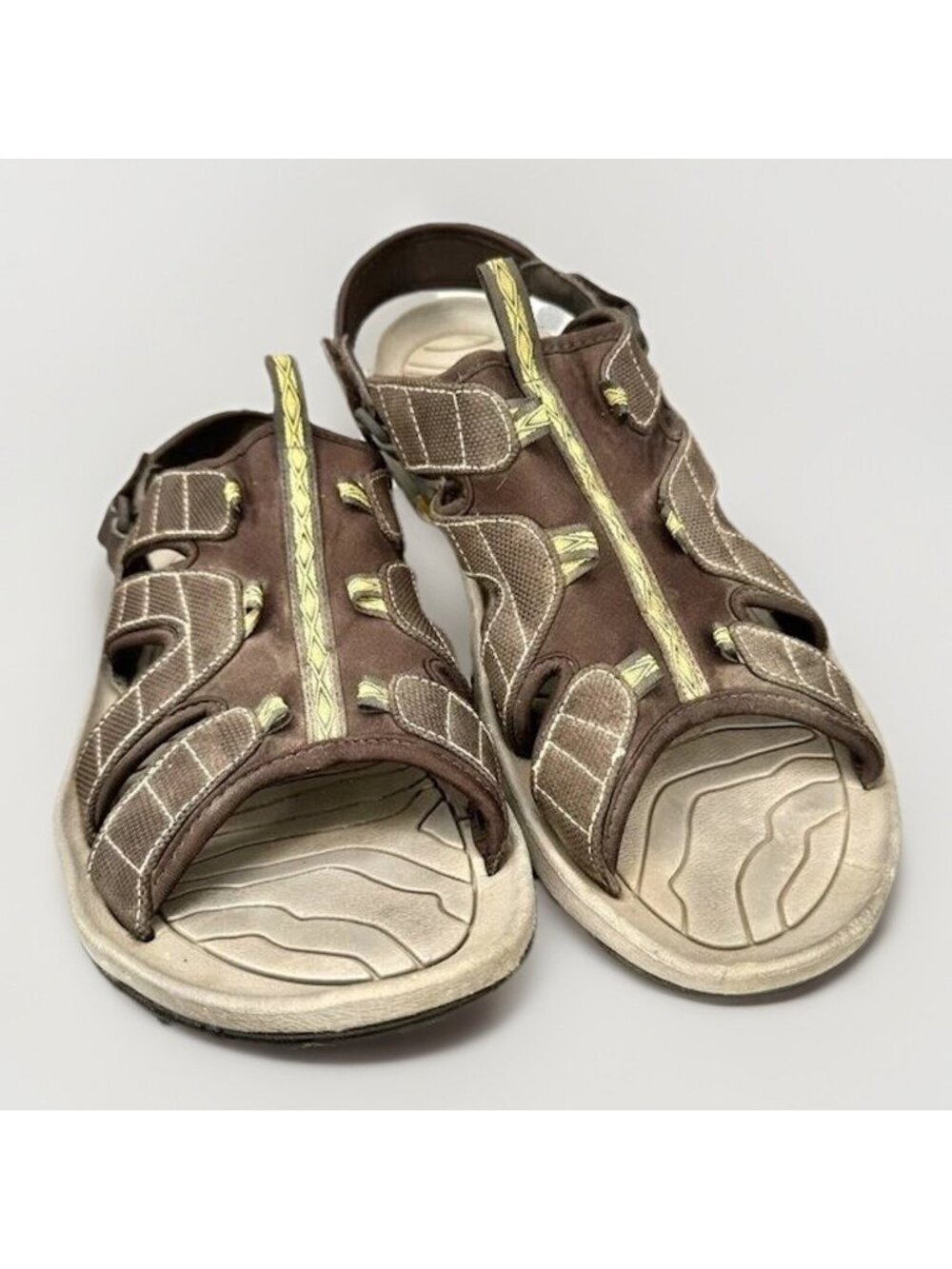FootJoy GreenJoys Golf Sandals Mens 12M Brown Spikes Adjustable Comfort 45697